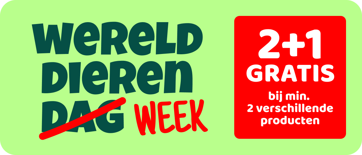 Werelddierenweek. 2+1 GRATIS bij minimaal 2 verschillende producten. Shop 2+1 gratis.