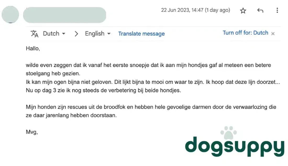 Hond King en Ginny hebben betere stoelgang