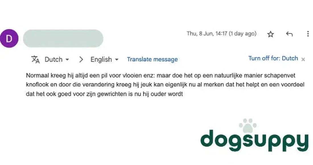 Hond Spike heeft minder jeuk en betere gewrichten