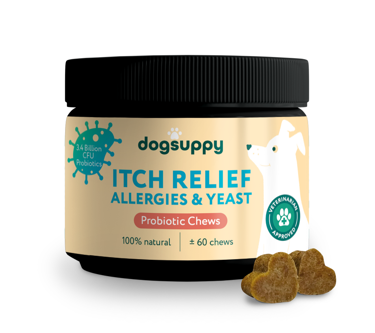 Itch Relief Probiotics Forte | 100% Natural | 60 Chews