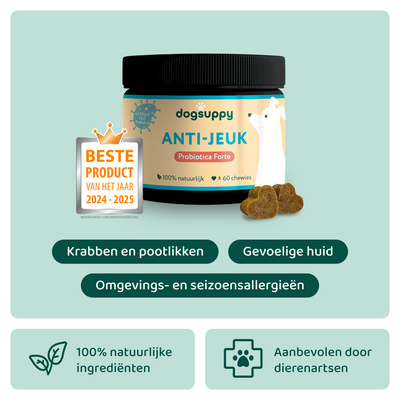 Anti-Jeuk Probiotica zonder vlees | 100% natuurlijk | 60 snoepjes