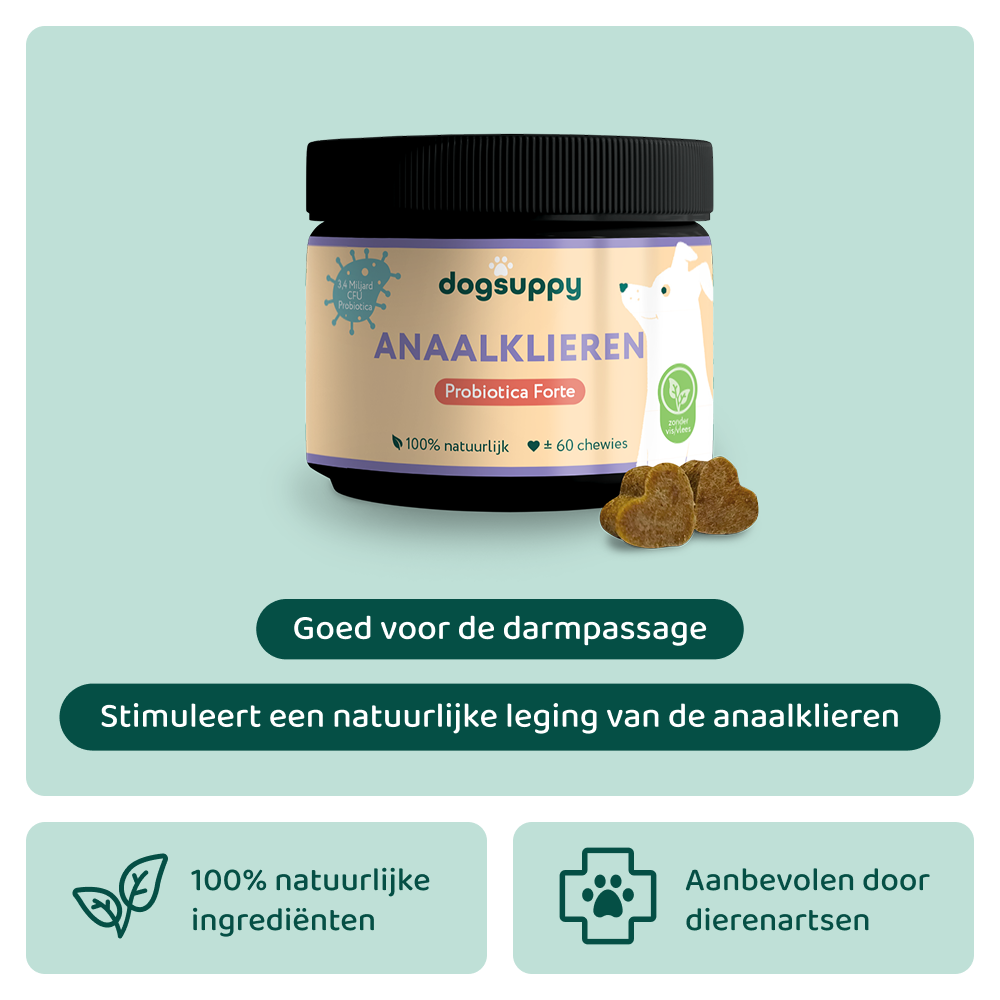 Anaalklieren Probiotica Forte 🌿 60 snoepjes