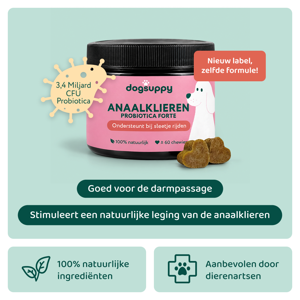 Anaalklieren Probiotica Forte 🌿 60 snoepjes