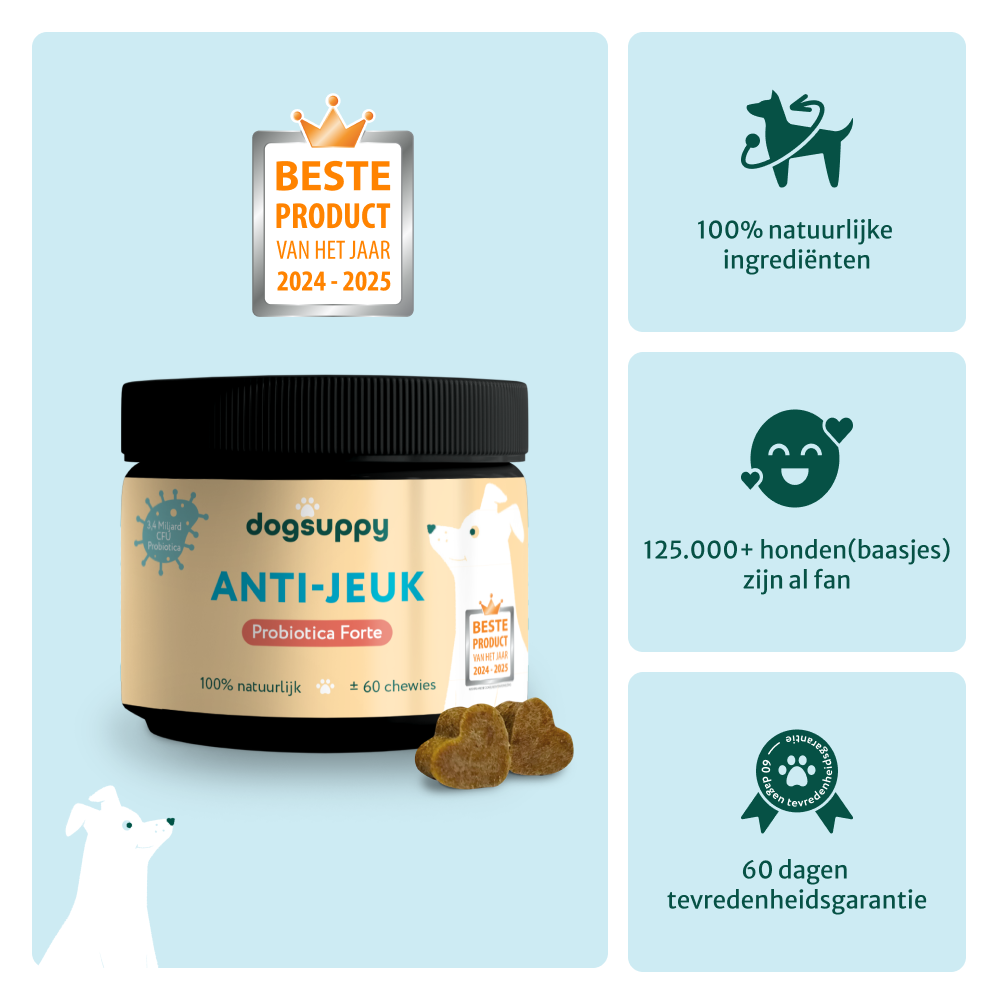 DogSuppy Anti-jeuk Probiotica Snacks - 100% Natuurlijk Voor Honden Met Huidgevoeligheid