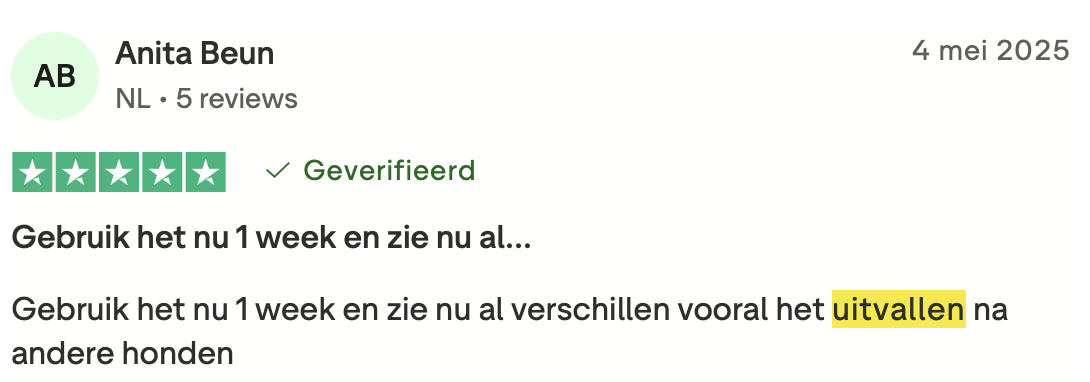Review 1 uitvallen