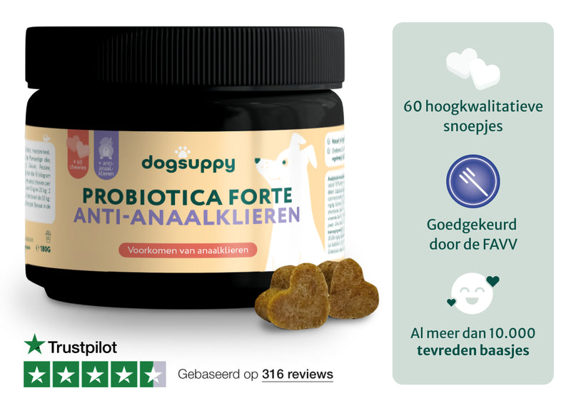 Anaalklieren Probiotica Forte | 100% natuurlijk | 60 snoepjes