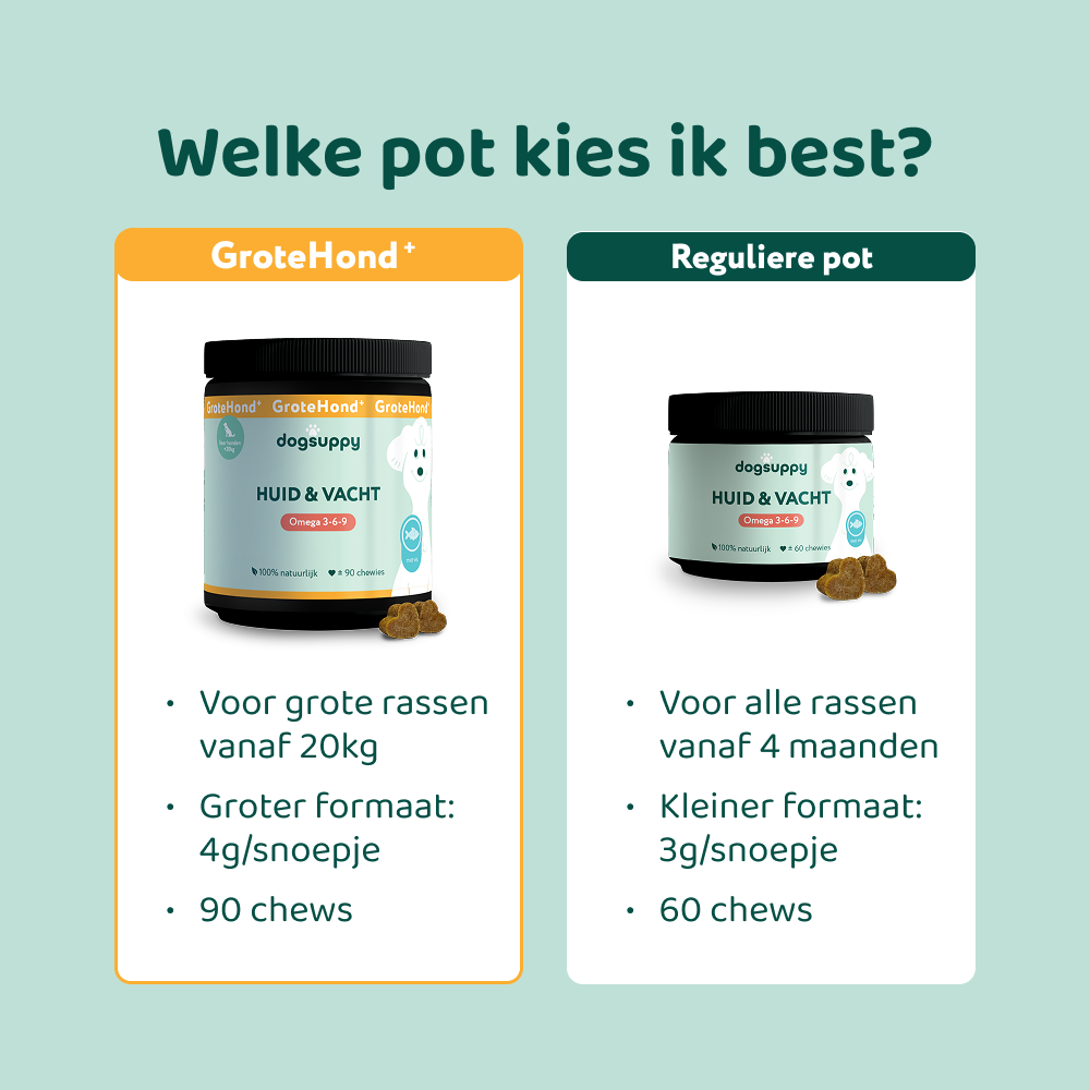 Huid & Vacht GroteHond⁺ 🌿 90 snoepjes