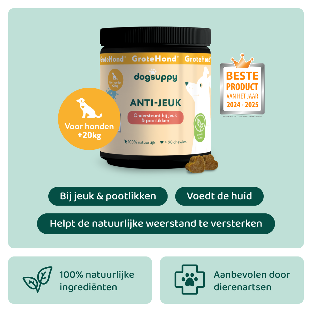Anti-Jeuk GroteHond⁺ 🌿 90 snoepjes
