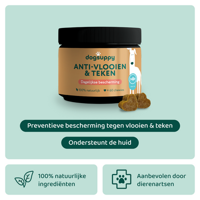 Anti-Vlooien & Teken 🌿 60 snoepjes