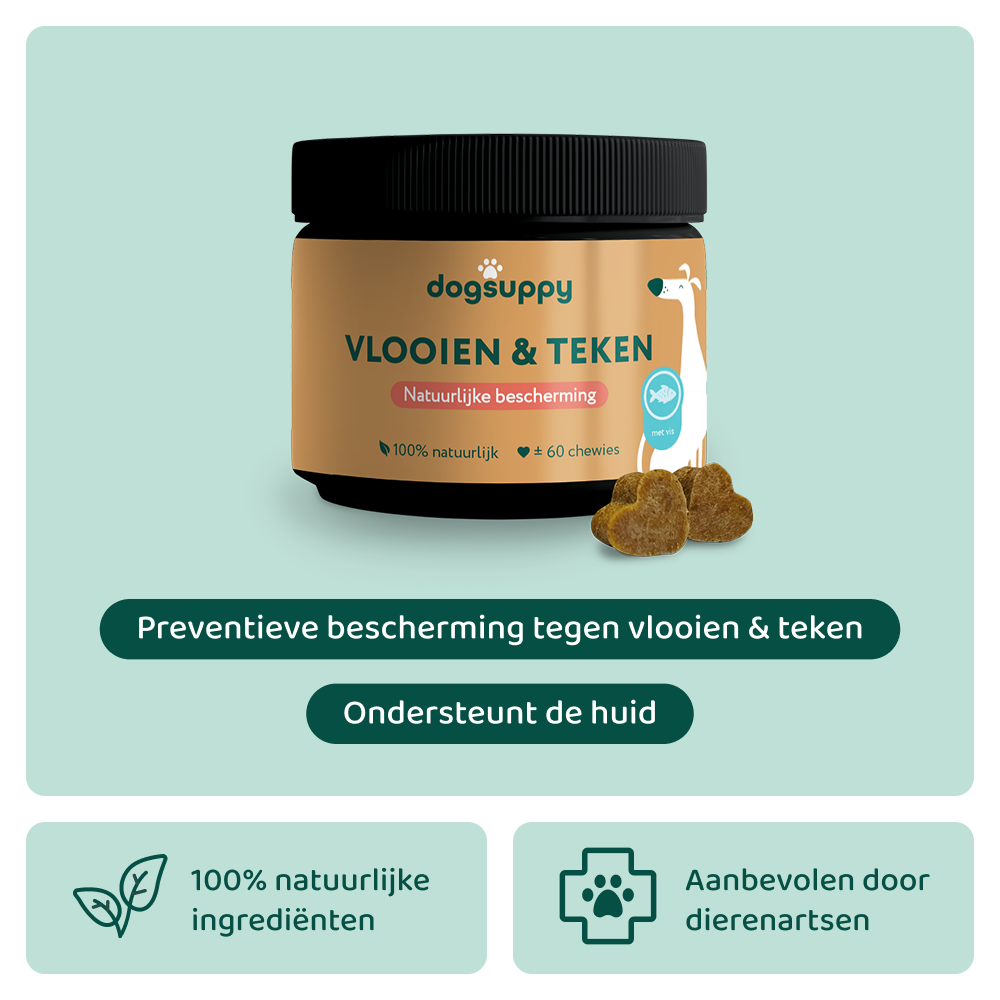 Anti-Vlooien & Teken 🌿 60 snoepjes