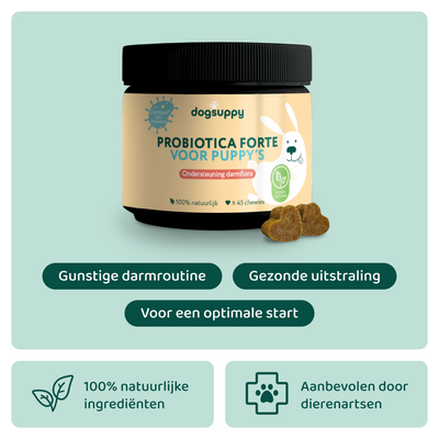 Puppy Probiotica (Zonder vlees) 🌿 45 chews
