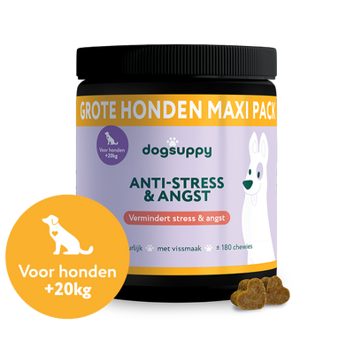 Maxi-Pack | Anti-Stress & Angst voor grote honden | 100% natuurlijk | 180 snoepjes - met kip