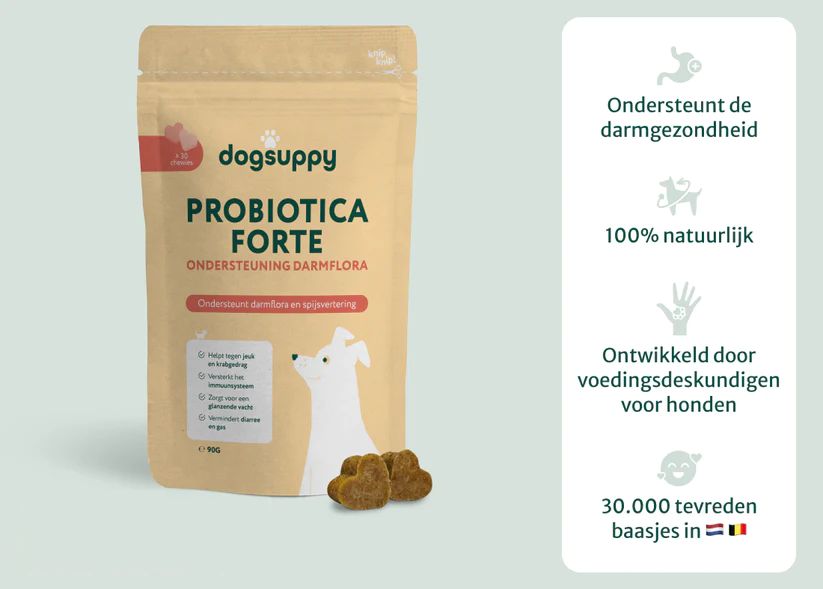 Proefzakje: Probiotica Forte (zonder kip/vlees) | Ondersteund darmflora en spijsvertering | 30 snoepjes