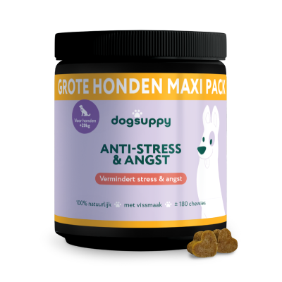 Maxi-Pack | Anti-Stress & Angst voor grote honden | 100% natuurlijk | 180 snoepjes