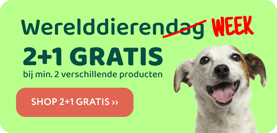 Werelddierenweek. 2+1 GRATIS bij minimaal 2 verschillende producten. Shop 2+1 gratis.